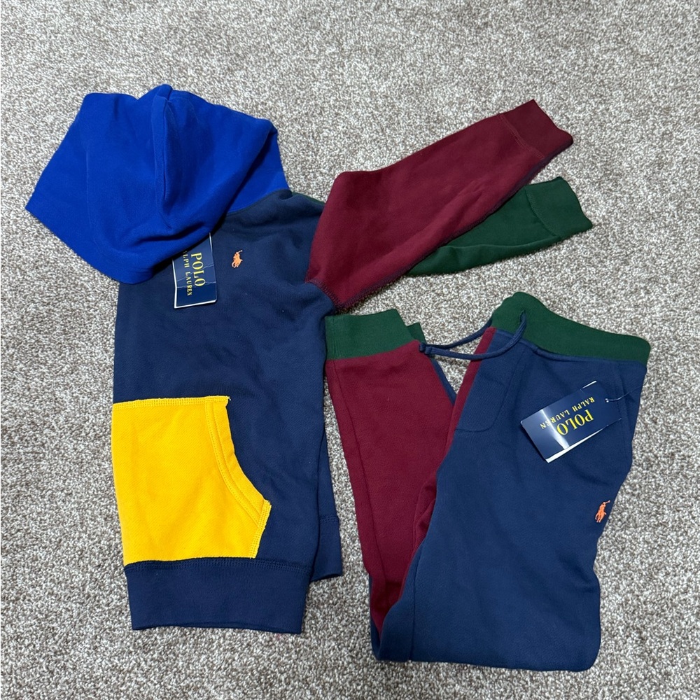 Polo by Ralph Lauren Kids Matching Set - Blue, Yellow, Red, Green